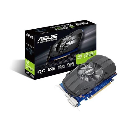 PHOENIX günstig Kaufen-ASUS GeForce GT 1030 Phoenix OC 2GB PCIe 3.0 Grafikkarte GDDR5 DVI/HDMI. ASUS GeForce GT 1030 Phoenix OC 2GB PCIe 3.0 Grafikkarte GDDR5 DVI/HDMI <![CDATA[• NVIDIA GeForce GT 1030, PCIOe 3.0, werksseitig übertaktet • 2.048 MB GDDR5-RAM (64bit-Speicher