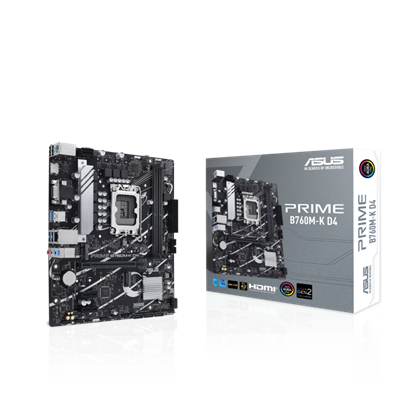 ASUS PRIME B760M-K D4 mATX Mainboard Sockel 1700 DP/HDMI/USB-A