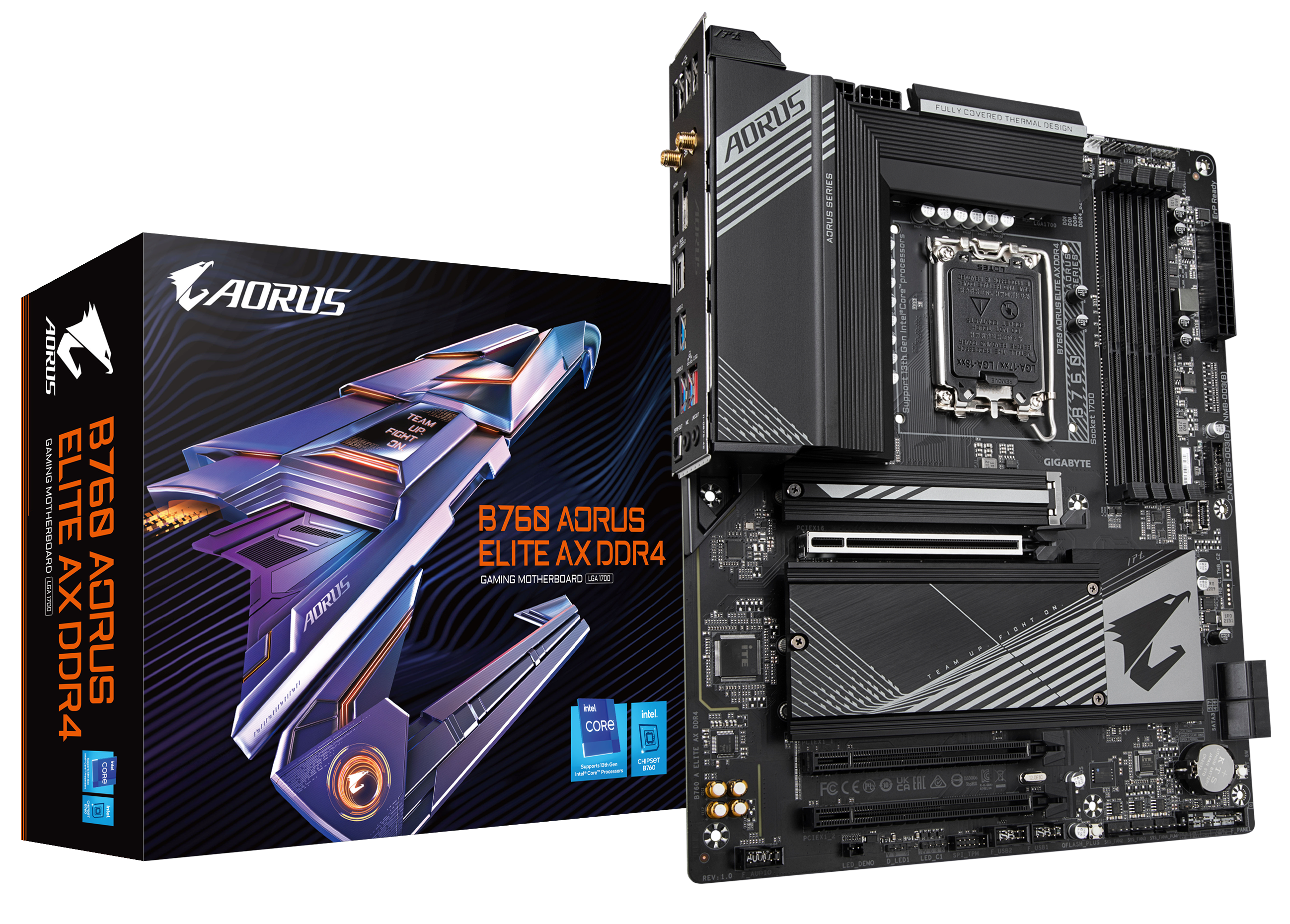 GIGABYTE B760 AORUS ELITE AX DDR4 ATX Mainboard Sockel 1700 M.2/HDMI/DP/WIFI/BT