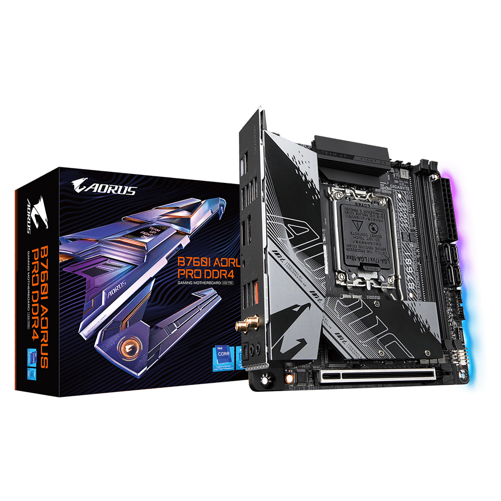 GIGABYTE B760I AORUS PRO DDR4 mini-ATX Mainboard Sockel 1700 M.2/HDMI/DP/WIFI/BT