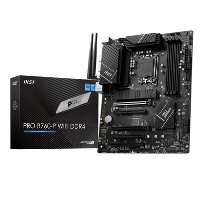 USB C  günstig Kaufen-MSI PRO B760-P WIFI DDR4 ATX Mainboard Sockel 1700 M.2/HDMI/USB-C. MSI PRO B760-P WIFI DDR4 ATX Mainboard Sockel 1700 M.2/HDMI/USB-C <![CDATA[• ATX Mainboard mit Sockel Intel 1700 für Intel Core 13. Generation-CPU • Intel B760-Chipsatz, keine Grafik 