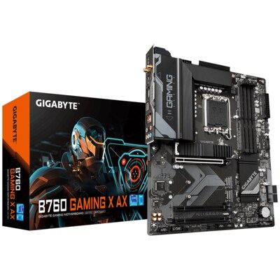 AM 2 günstig Kaufen-GIGABYTE B760 GAMING X AX ATX Mainboard Sockel 1700 M.2/HDMI/DP/WIFI/BT. GIGABYTE B760 GAMING X AX ATX Mainboard Sockel 1700 M.2/HDMI/DP/WIFI/BT <![CDATA[• ATX Mainboard mit Sockel Intel 1700 für Intel Core 13. Generation-CPU • Intel B760-Chipsatz, I