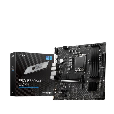 DDR4 SO günstig Kaufen-MSI PRO B760M-P DDR4 mATX Mainboard Sockel 1700 M.2/HDMI/USB-C. MSI PRO B760M-P DDR4 mATX Mainboard Sockel 1700 M.2/HDMI/USB-C <![CDATA[• ATX Mainboard mit Sockel Intel 1700 für Intel Core 13. Generation-CPU • Intel B760-Chipsatz, keine Grafik • 12