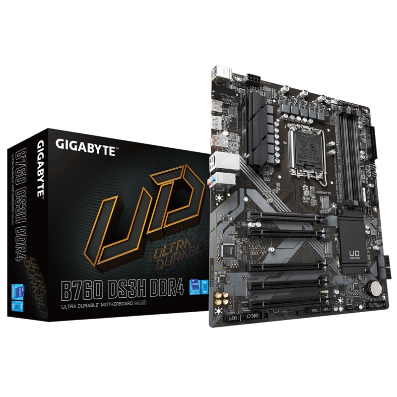 GIGABYTE B760 DS3H DDR4 ATX Mainboard Sockel 1700 M.2/HDMI/DP