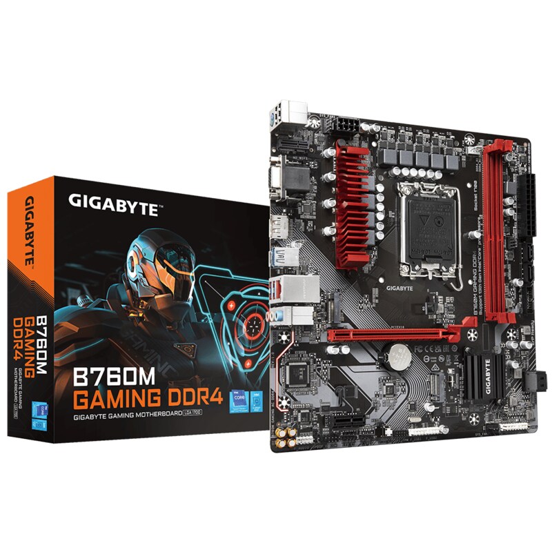 GIGABYTE B760M GAMING DDR4 mATX Mainboard Sockel 1700 M.2/HDMI/DP