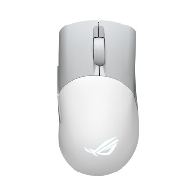 kabellose Maus günstig Kaufen-ASUS ROG Keris Wireless Aimpoint RGB Kabellose Gaming Maus weiß. ASUS ROG Keris Wireless Aimpoint RGB Kabellose Gaming Maus weiß <![CDATA[• Anwendungsbereich: Gaming, 5 Tasten • Nutzung mit & ohne Kabel • Maus-Tracking-Geschwindigkeit: 650