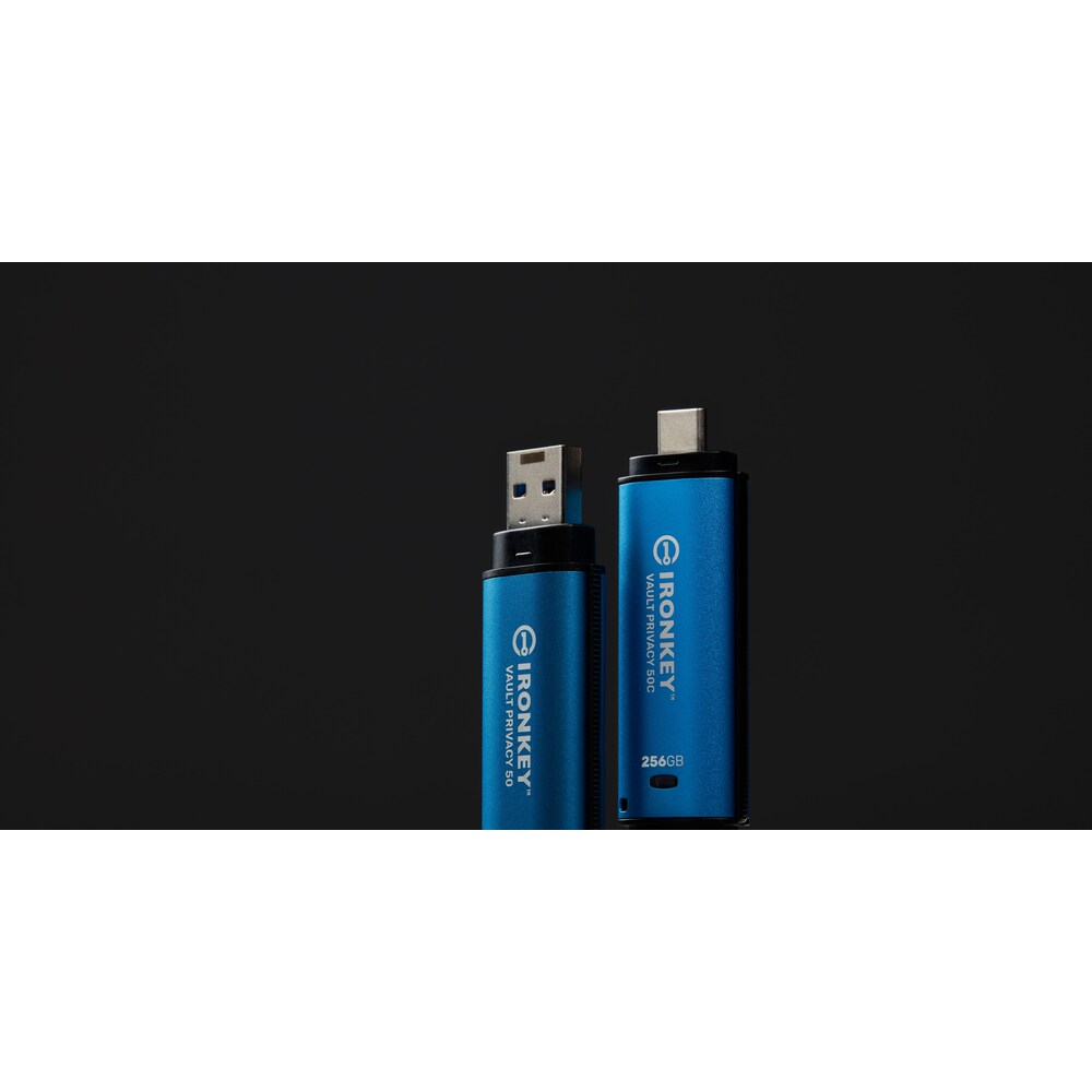 Kingston 64GB IronKey Vault Privacy 50C Verschlüsselter USB-Stick Metall USB 3.2