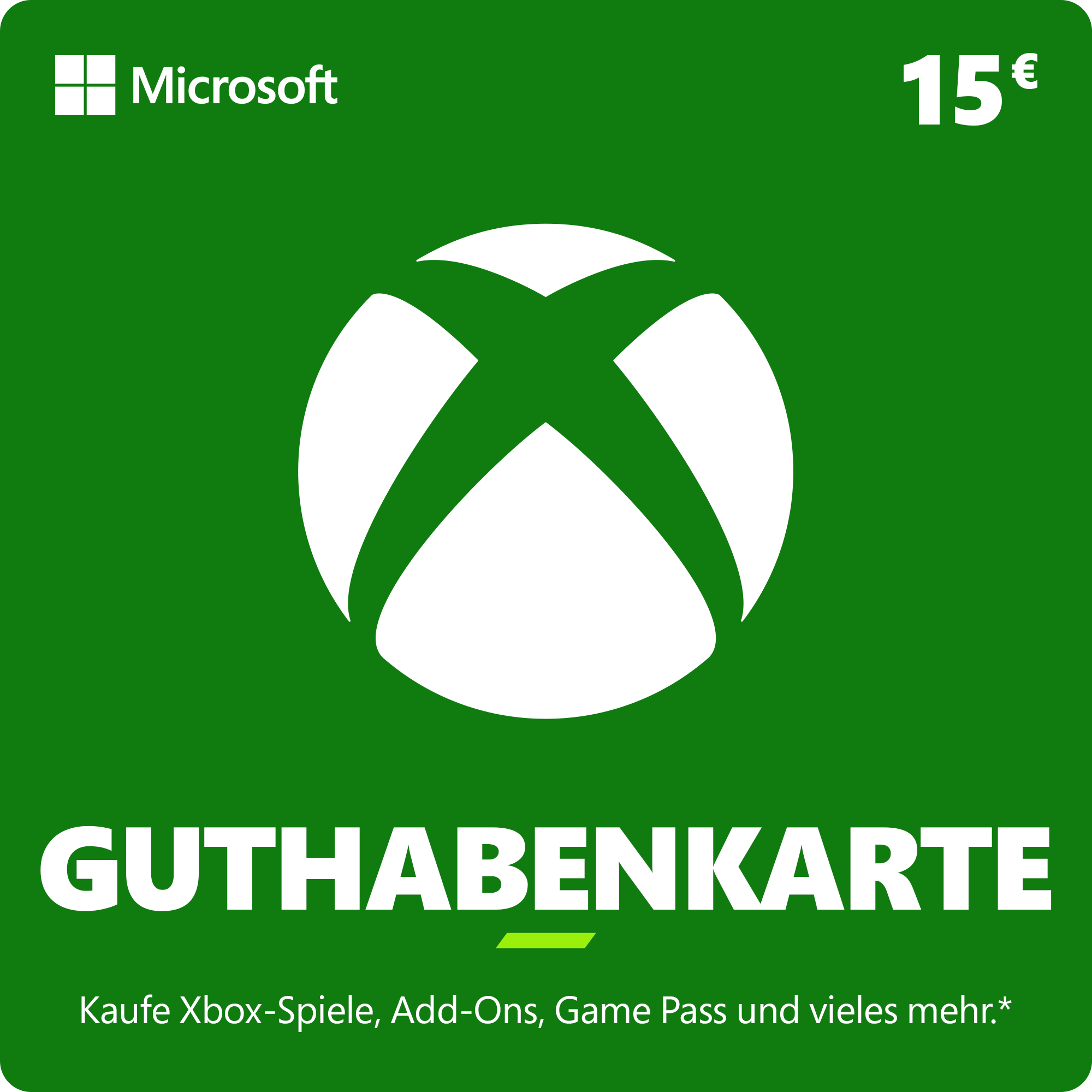 Xbox Guthabenkarte 15 EUR AT