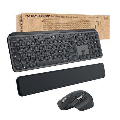 10 mm günstig Kaufen-Logitech MX Keys Combo for Business | Gen 2, graphite. Logitech MX Keys Combo for Business | Gen 2, graphite <![CDATA[• Kabellos, 2,4GHz, 10 m Reichweite • Tastatur-Layout: deutsch, Tastatur-Nummernblock integriert • 3 Maustasten, 2-Wege-Scrollrad 