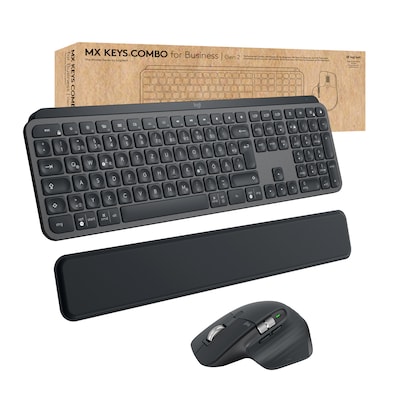 Maus/Tastatur günstig Kaufen-Logitech MX Keys Combo for Business | Gen 2, graphite. Logitech MX Keys Combo for Business | Gen 2, graphite <![CDATA[• Kabellos, 2,4GHz, 10 m Reichweite • Tastatur-Layout: deutsch, Tastatur-Nummernblock integriert • 3 Maustasten, 2-Wege-Scrollrad 