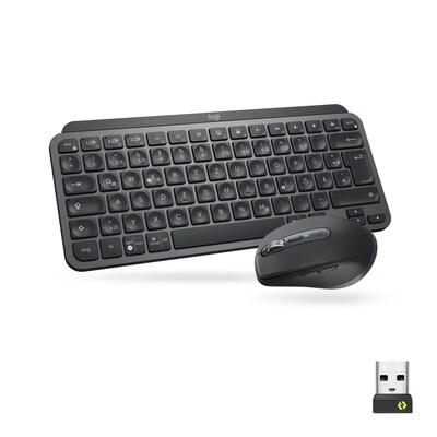 HI OG  günstig Kaufen-Logitech MX Keys Mini Combo for Business, graphite. Logitech MX Keys Mini Combo for Business, graphite <![CDATA[• Kabellos, 2,4GHz, 10 m Reichweite • Tastatur-Layout: deutsch, Tastatur-Nummernblock integriert • 3 Maustasten, 2-Wege-Scrollrad • Ant