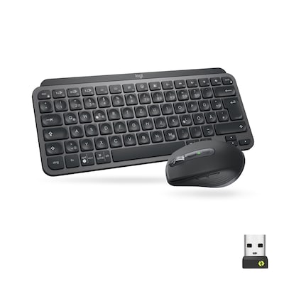 Tastatur günstig Kaufen-Logitech MX Keys Mini Combo for Business, graphite. Logitech MX Keys Mini Combo for Business, graphite <![CDATA[• Kabellos, 2,4GHz, 10 m Reichweite • Tastatur-Layout: deutsch, Tastatur-Nummernblock integriert • 3 Maustasten, 2-Wege-Scrollrad • Ant