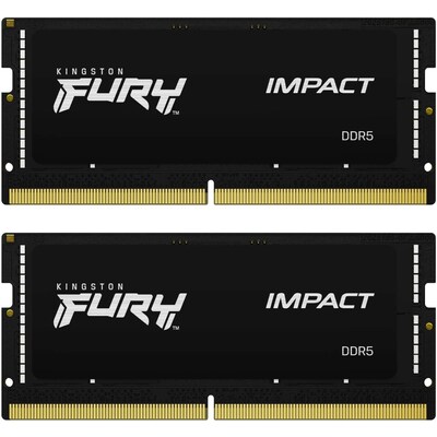 32GB RAM günstig Kaufen-32GB (2x16GB) KINGSTON FURY Impact DDR5-5600 CL40 RAM Gaming Notebooksp. Kit. 32GB (2x16GB) KINGSTON FURY Impact DDR5-5600 CL40 RAM Gaming Notebooksp. Kit <![CDATA[• 32 GB (RAM-Module: 2 Stück) • DDR 5-RAM 5600 MHz ECC • CAS Latency (CL) 40 • Ans