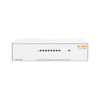 Switch 5 günstig Kaufen-HPE Aruba Instant On 1430 8G 8-Port unmanaged Switch Non-PoE. HPE Aruba Instant On 1430 8G 8-Port unmanaged Switch Non-PoE <![CDATA[• 8 Anschlüsse RJ-45 10/100/1000 • Switching-Leistung: 16 Gbit/s • Lüfterloses Design für den leisen Einsatz in B