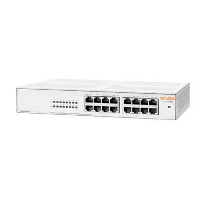 143 CD günstig Kaufen-HPE Aruba Instant On 1430 16G 16-Port unmanaged Switch Non-PoE. HPE Aruba Instant On 1430 16G 16-Port unmanaged Switch Non-PoE <![CDATA[• 16 Anschlüsse RJ-45 10/100/1000 • Switching-Leistung: 32 Gbps • Lüfterloses Design für den leisen Einsatz in