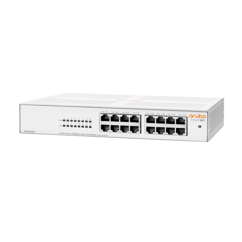 HPE Aruba Instant On 1430 16G 16-Port unmanaged Switch Non-PoE