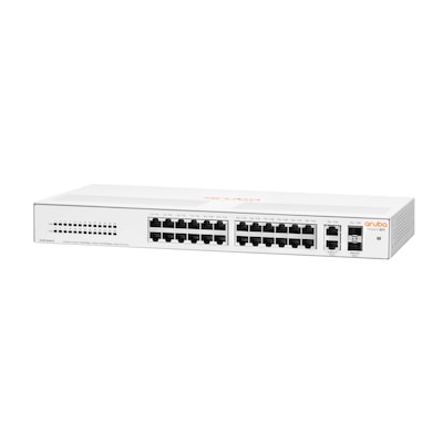 Instant günstig Kaufen-HPE Aruba Instant On 1430 26G 2SFP 26-Port unmanaged Switch Non-PoE. HPE Aruba Instant On 1430 26G 2SFP 26-Port unmanaged Switch Non-PoE <![CDATA[• 26 Anschlüsse RJ-45 10/100/1000, 2 GbE-Anschlüsse SFP 1 • Switching-Leistung: 56 Gbit/s • Lüfterlo