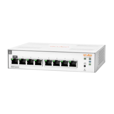 HP Smart günstig Kaufen-HPE Aruba Instant On 1830 8G 8-Port Smart Managed Switch Non-PoE. HPE Aruba Instant On 1830 8G 8-Port Smart Managed Switch Non-PoE <![CDATA[• 8 Anschlüsse RJ-45 10/100/1000 • Switching-Leistung: 16 Gbit/s • Lüfterloses Design für den leisen Einsa