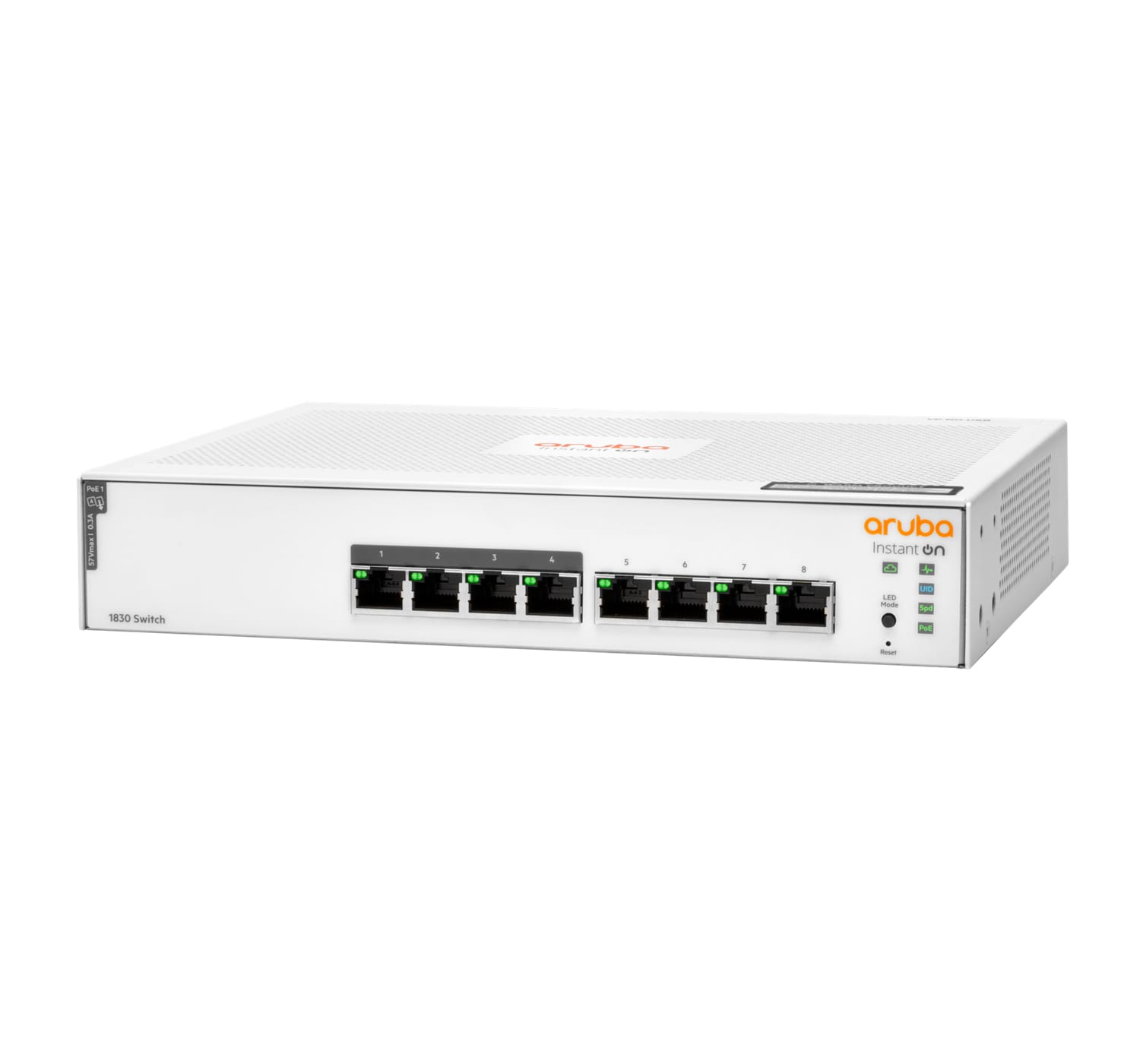 HPE Aruba Instant On 1830 8G 4p Class4 PoE 65W 8-Port Smart Managed Switch