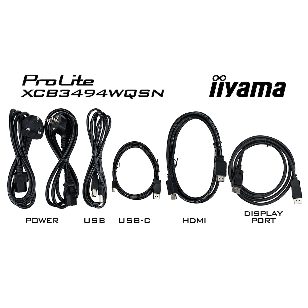 iiyama ProLite XCB3494WQSN-B1 86,4cm (34") UWQHD VA LED-Monitor HDMI/DP/USB-C