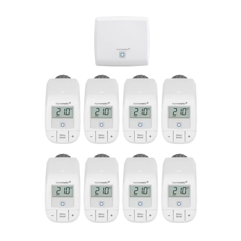 Homematic IP Starter Set Heizen Basis VIII, 8 x Thermostat Basic & Access Point