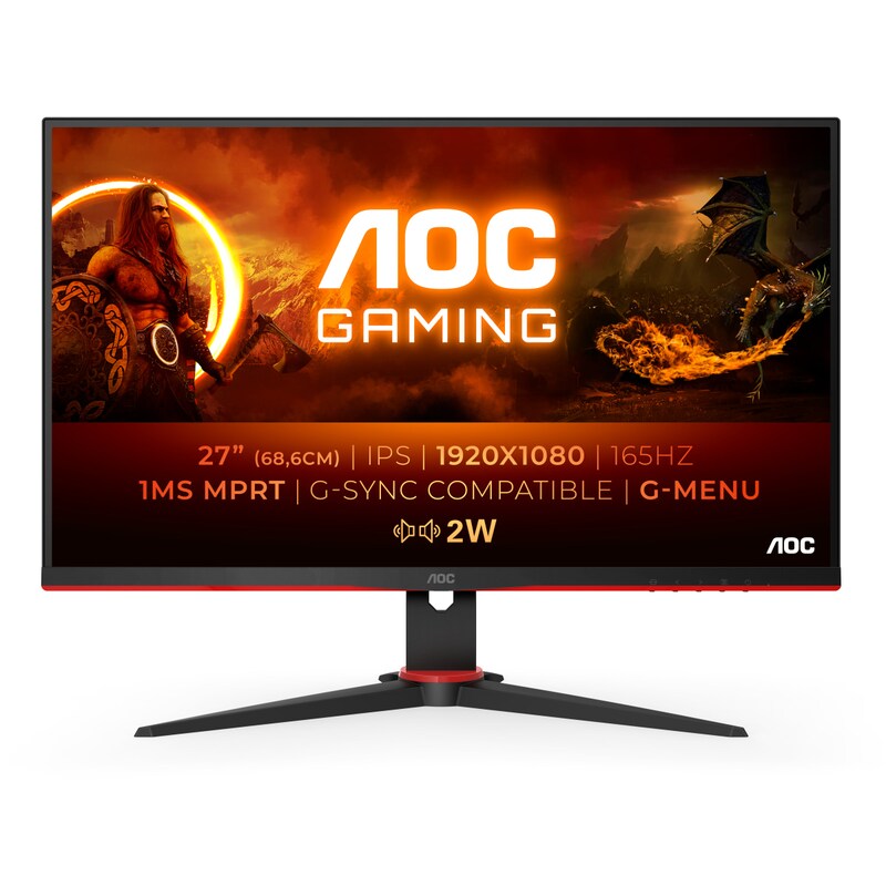 AOC 27G2SPAE 68,6cm (27“) FHD IPS Gaming Monitor 16:9 HDMI/DP/VGA 165Hz 1ms Sync