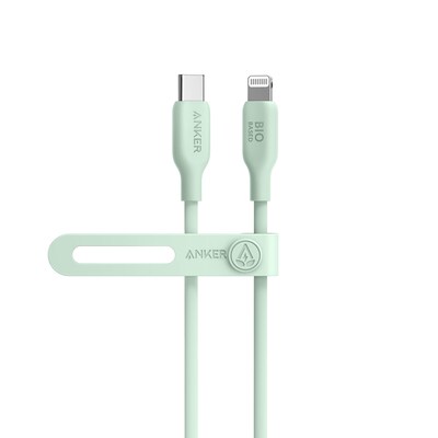 Kabel  günstig Kaufen-Anker 541 Eco-friendly Bio-TPU-Kabel USB-C zu Lightning 1,8m grün. Anker 541 Eco-friendly Bio-TPU-Kabel USB-C zu Lightning 1,8m grün <![CDATA[• Kabel-Kabel • Anschlüsse: Lightning und USB Typ C • Farbe: grün, Länge: 1,8m]]>. 