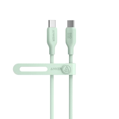 Anker  günstig Kaufen-Anker 543 Eco-friendly Bio-TPU-Kabel USB-C zu USB-C 0,9m grün. Anker 543 Eco-friendly Bio-TPU-Kabel USB-C zu USB-C 0,9m grün <![CDATA[• Kabel-Kabel • Anschlüsse: USB Typ C und USB Typ C • Farbe: grün, Länge: 0,9m]]>. 
