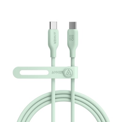 ANKER günstig Kaufen-Anker 543 Eco-friendly Bio-TPU-Kabel USB-C zu USB-C 1,8m grün. Anker 543 Eco-friendly Bio-TPU-Kabel USB-C zu USB-C 1,8m grün <![CDATA[• Kabel-Kabel • Anschlüsse: USB Typ C und USB Typ C • Farbe: grün, Länge: 1,8m • passend für: Strom