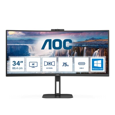 65 Zoll günstig Kaufen-AOC CU34V5CW 86,4cm (34“) WQHD VA Monitor Curved 21:9 HDMI/DP/USB-C PD65W 100Hz. AOC CU34V5CW 86,4cm (34“) WQHD VA Monitor Curved 21:9 HDMI/DP/USB-C PD65W 100Hz <![CDATA[• Energieeffizienzklasse: F • Größe: 86,4 cm (34 Zoll) 21:9, Aufl