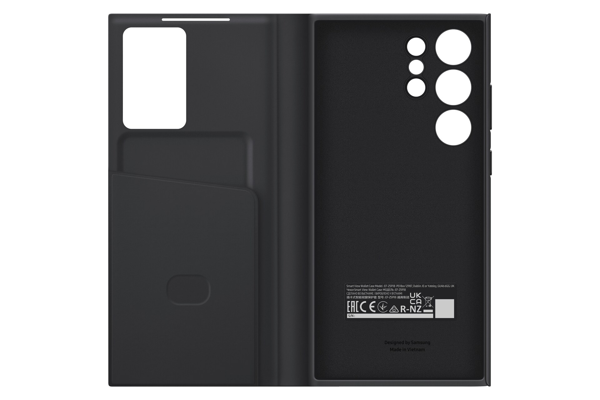 Samsung Smart View Wallet Case EF-ZS918 f&uuml;r Galaxy S23 Ultra Schwarz