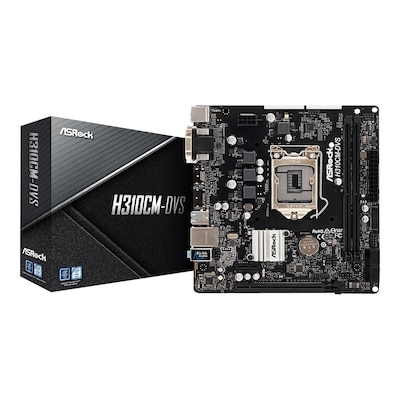 Image of ASRock H310CM-DVS mATX Mainboard Sockel 1151 v2 DVI/VGA/USB31 Gen1