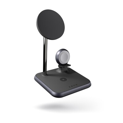 Zens  Aluminium Series 4 in 1 Magnetic Wireless Charger + Watch 1x 18W Qi schwarz | 08720618634177