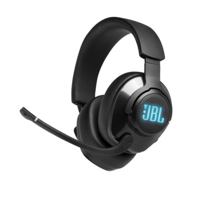 40 MS günstig Kaufen-JBL Quantum 400 Wireless Over-Ear-Gaming-Headset, Schwarz. JBL Quantum 400 Wireless Over-Ear-Gaming-Headset, Schwarz <![CDATA[• Sprachfokussiertes, direktionales, klappbares Boom-Mikrofon • JBL QuantumSOUND Signature und DTS • Game-/Chat-Balancerege