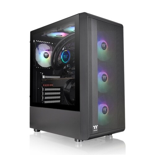 Thermaltake S200 TG ARGB Mid Tower ATX Geh&auml;use Sichtfenster schwarz