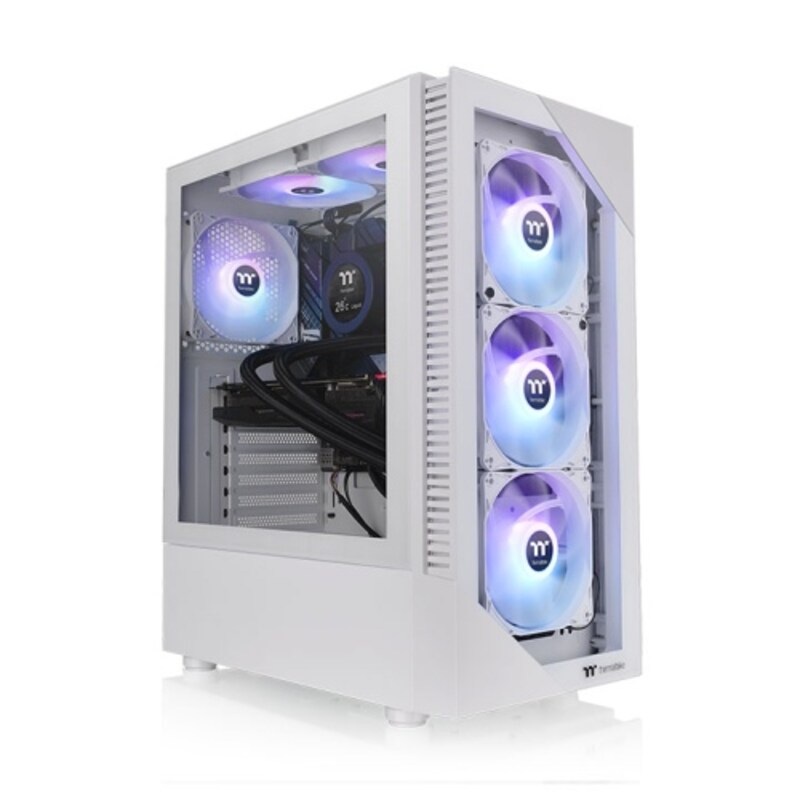 Thermaltake View 200 TG ARGB Mid Tower ATX Gehäuse Sichtfenster weiß