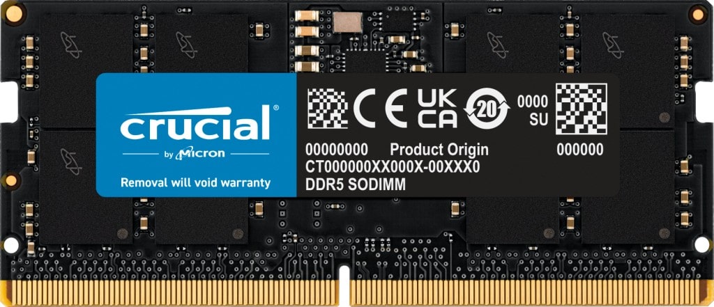 64GB (1x64GB) Crucial DDR5-5600 CL 46 SO-DIMM RAM Notebook Speicher