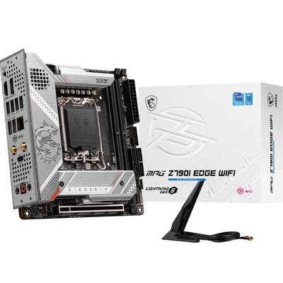 ar mit  günstig Kaufen-MSI MPG Z790I EDGE WIFI ITX Mainboard Sockel 1700 M.2/WIFI/BT/LAN/HDMI/USB-C. MSI MPG Z790I EDGE WIFI ITX Mainboard Sockel 1700 M.2/WIFI/BT/LAN/HDMI/USB-C <![CDATA[• ITX Mainboard mit Sockel Intel 1700 für Intel Core 13. Generation-CPU • Intel Z790-C