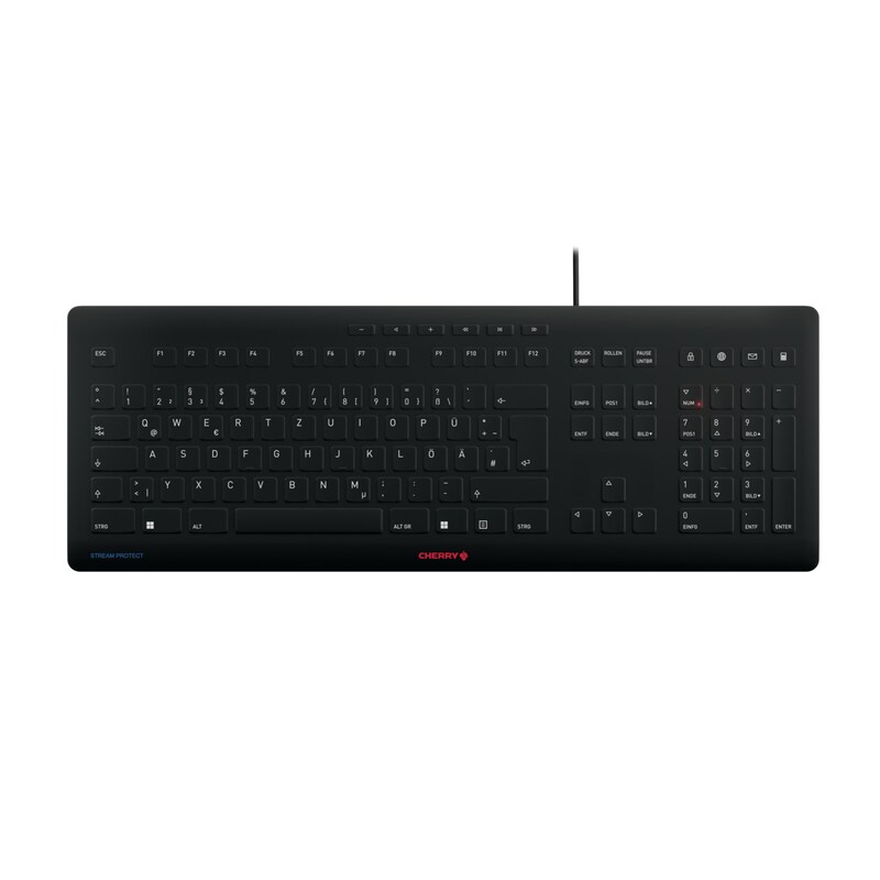 CHERRY STREAM PROTECT USB-A Tastatur, schwarz