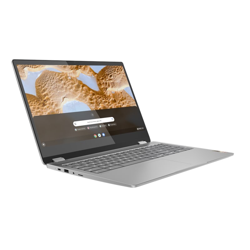 LENOVO IdeaPad Flex 3i Chromebook, Chromebook Convertible mit 15,6 Zoll Display, Intel® Celeron® Prozessor, 8 GB RAM, 128 eMMC, Intel UHD Grafik, Arctic Grey