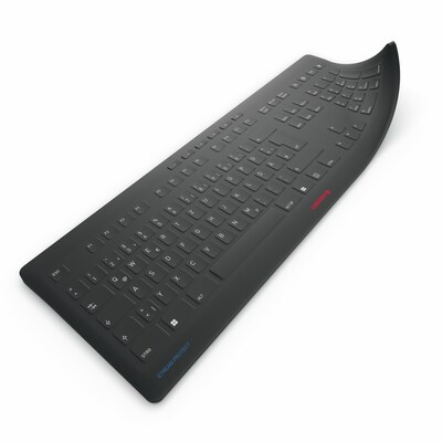 Silikon Tastatur günstig Kaufen-CHERRY STREAM PROTECT MEMBRANE hygienischer Silikon-Tastaturschutz, DE-Layout. CHERRY STREAM PROTECT MEMBRANE hygienischer Silikon-Tastaturschutz, DE-Layout <![CDATA[• Hygienischer Silikon-Tastaturschutz • Desinfizierbar, wasserdicht, waschbar, plasti