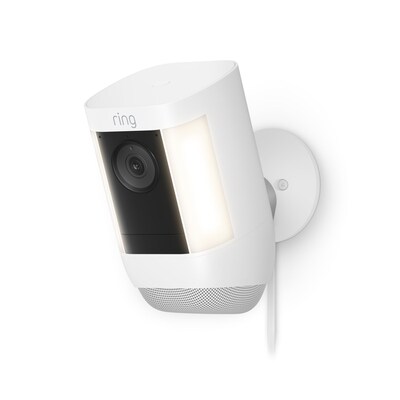 Plug 4 günstig Kaufen-RING Spotlight Cam Pro Plug-In weiß. RING Spotlight Cam Pro Plug-In weiß <![CDATA[• 140°-Weitwinkel, 1080p HD-Video und Gegensprechfunktion • Benutzerdefinierbare Privatsphäre-Einstellungen • HD-Kamera mit Zweiwege-Audio und Spotlights m