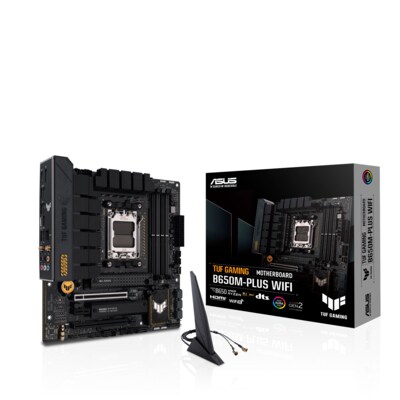 TX 3 günstig Kaufen-ASUS TUF B650M-Plus WIFI mATX Mainboard Sockel AM5 M.2/USB3.2 TypC/HDMI/DP/WIFI. ASUS TUF B650M-Plus WIFI mATX Mainboard Sockel AM5 M.2/USB3.2 TypC/HDMI/DP/WIFI <![CDATA[• mATX Mainboard mit Sockel AMD AM5 für AMD RYZEN 7000 Serie-CPU • AMD B650-Chip