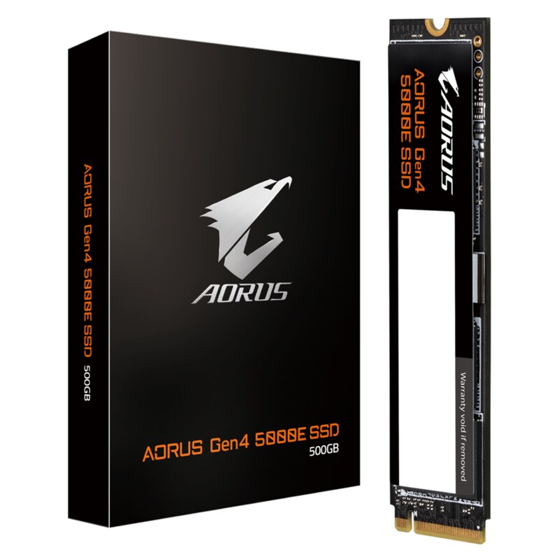 Sd Card günstig Kaufen-GIGABYTE AORUS Gen4 5000E NVMe SSD 500 GB M.2 2280 PCIe 4.0. GIGABYTE AORUS Gen4 5000E NVMe SSD 500 GB M.2 2280 PCIe 4.0 <![CDATA[• 500 GB • M.2 2280 Card, • Maximale Lese-/Schreibgeschwindigkeit: 5000 MB/s / 3800 MB/s • Flash-Speicher-Bauart: 3D TLC NAND