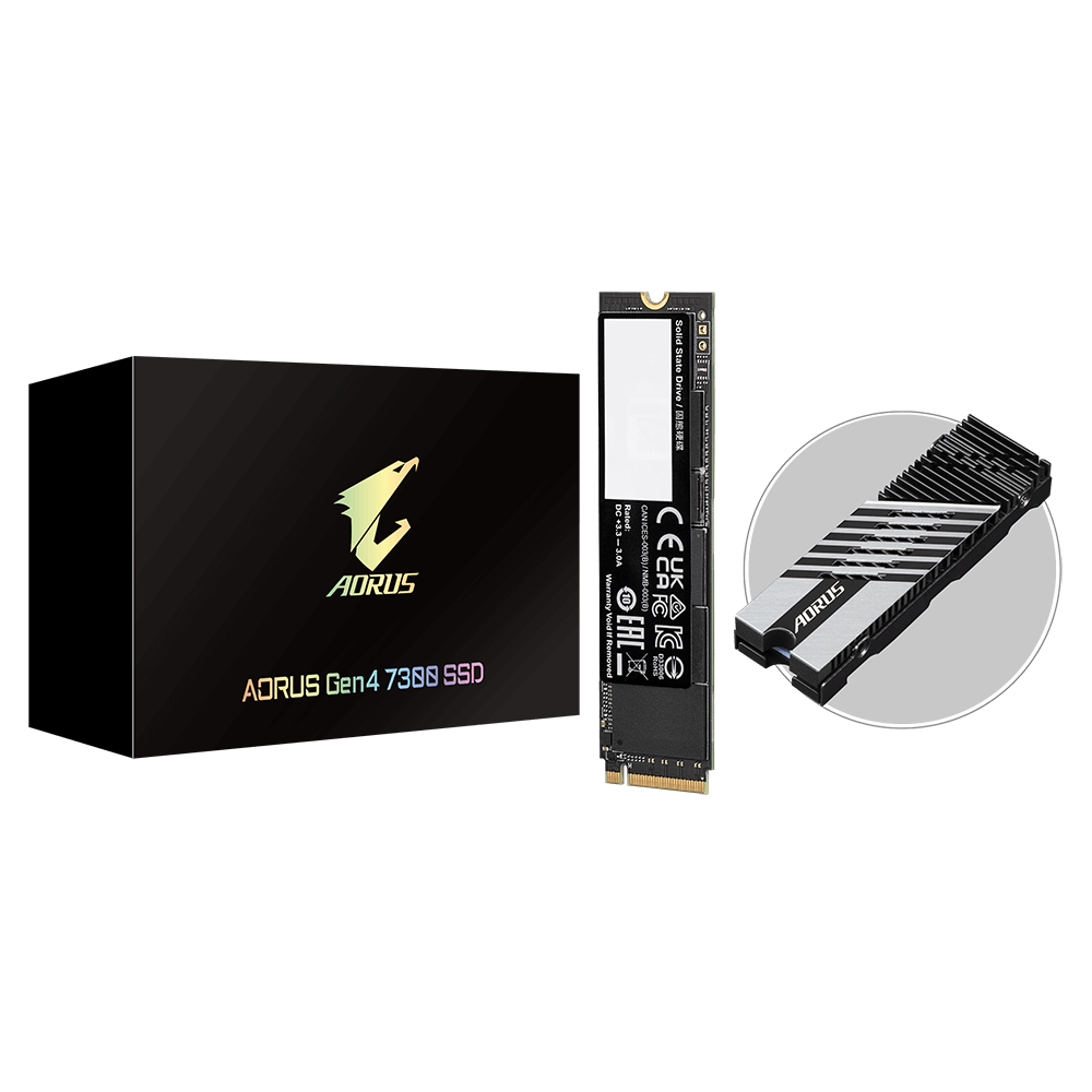 GIGABYTE AORUS NVMe PCIe 4th Gen 7300 SSD 2TB