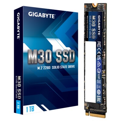 Fritz!Card günstig Kaufen-GIGABYTE AORUS M30 NVMe SSD 512 GB M.2 2280 PCIe 3.0. GIGABYTE AORUS M30 NVMe SSD 512 GB M.2 2280 PCIe 3.0 <![CDATA[• 1 TB - 2,25 mm Bauhöhe • M.2 2280 Card, PCIe 3.0 • Maximale Lese-/Schreibgeschwindigkeit: 3500 MB/s / 2600 MB/s • Flash-Speicher