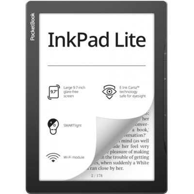 tu te  günstig Kaufen-PocketBook InkPad Lite Mist Grey eReader mit 150 DPI 8GB. PocketBook InkPad Lite Mist Grey eReader mit 150 DPI 8GB <![CDATA[• Display: 9.7