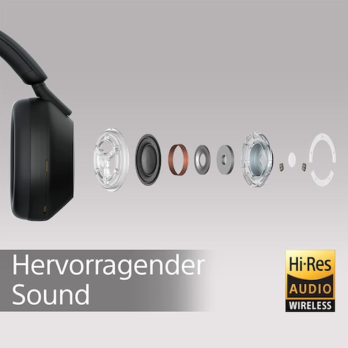 Sony WH-1000XM5 Schwarz Over Ear Kopfhörer mit Noise Cancelling und Bluetooth