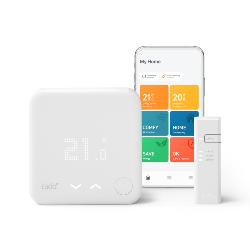 tado° V3+ Starter Set Smarte Heizung Fußboden (Verkabelt) • 1 Thermostat