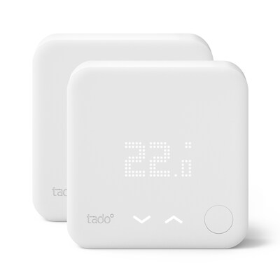 Starter günstig Kaufen-tado° Smartes Thermostat - Zusatzprodukt für intellig. Heizungssteuerung, 2er. tado° Smartes Thermostat - Zusatzprodukt für intellig. Heizungssteuerung, 2er <![CDATA[• Zusatzprodukt für tado° Starter Kits • Steuere deine Heizung 